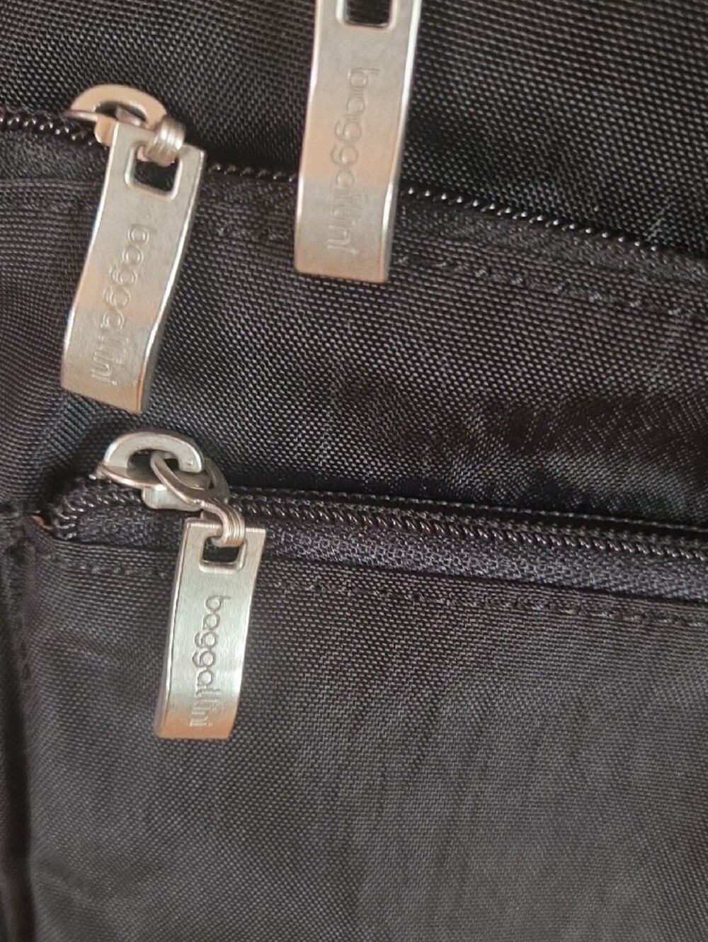 Baggallini Black Multi-Zip Convertible Crossbody Tote - Picture 2 of 14